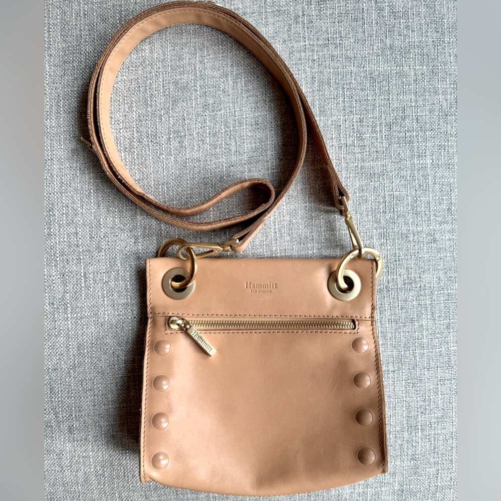 Hammitt Tony line light brown crossbody bag